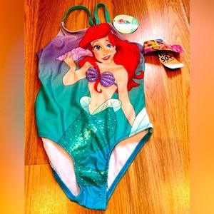 The Little Mermaid Girls Green Swimsuit